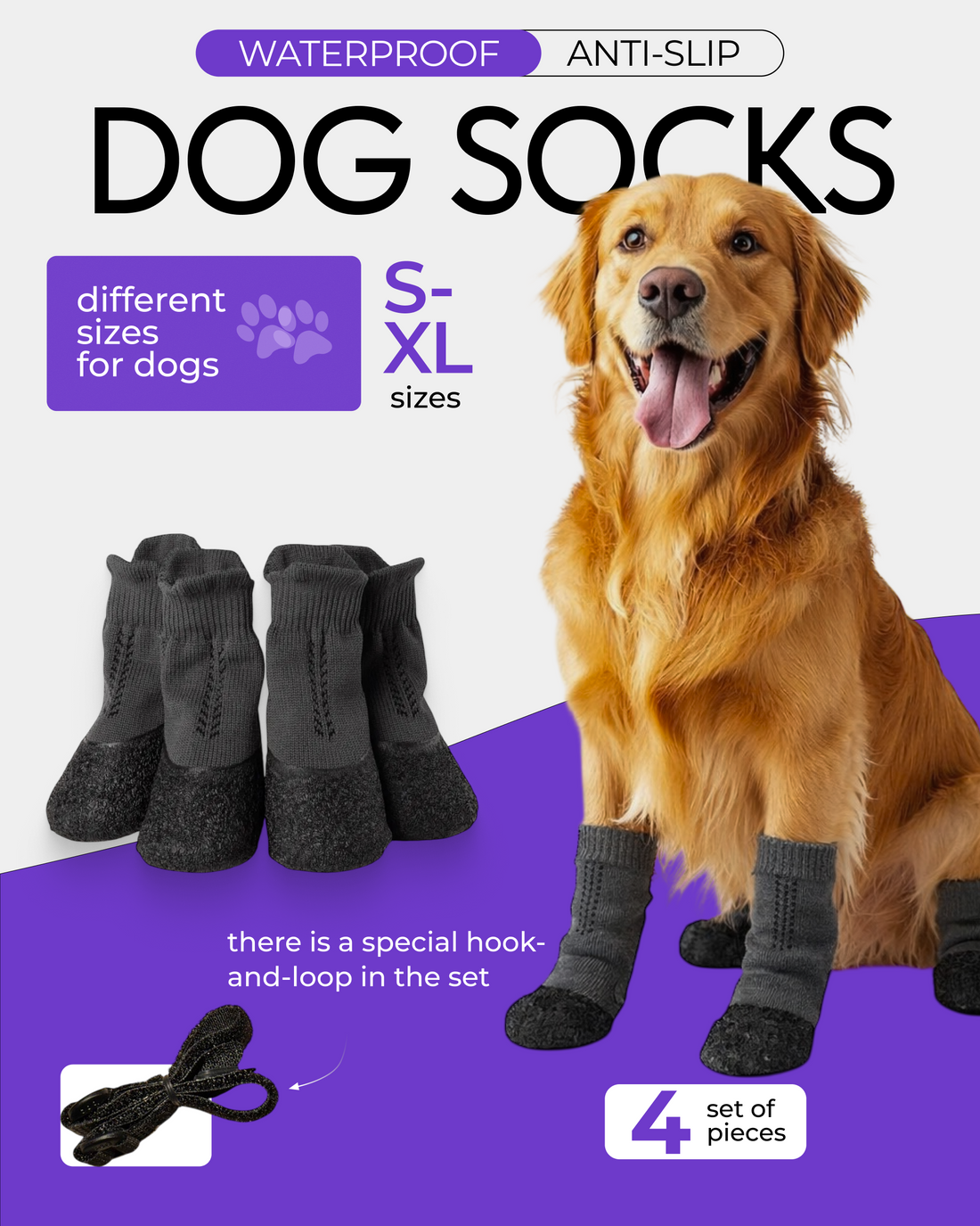 Waterproof Ergonomic Dog Shoes