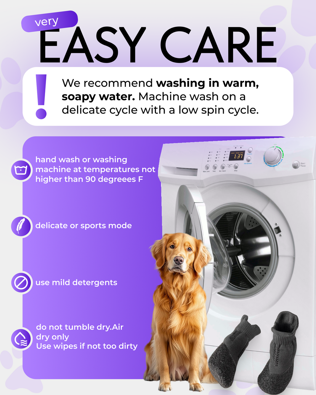 Waterproof Ergonomic Dog Socks