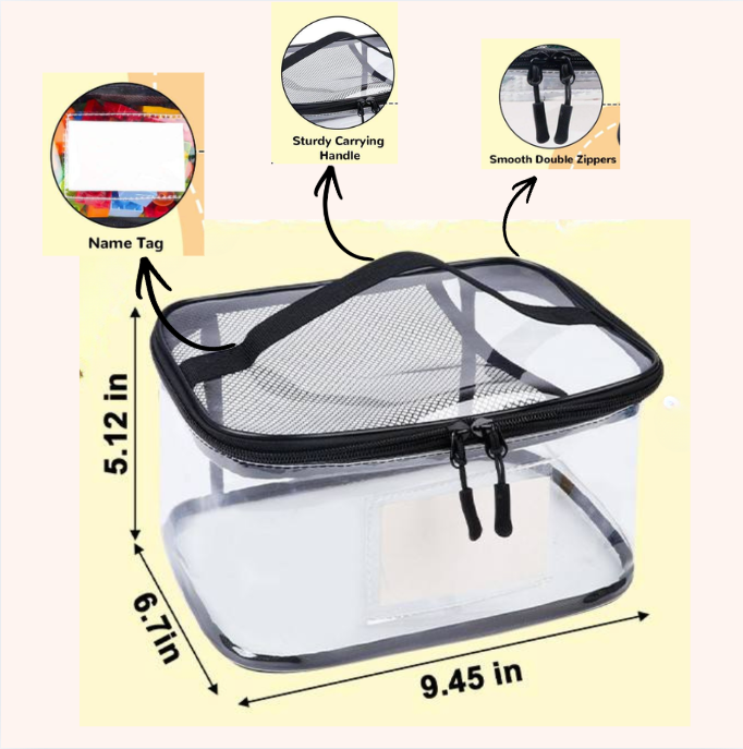 Travel bag for doggo with name-tag and a mesh-part