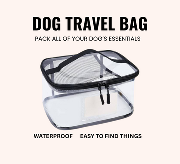 Travel bag for doggo with name-tag and a mesh-part